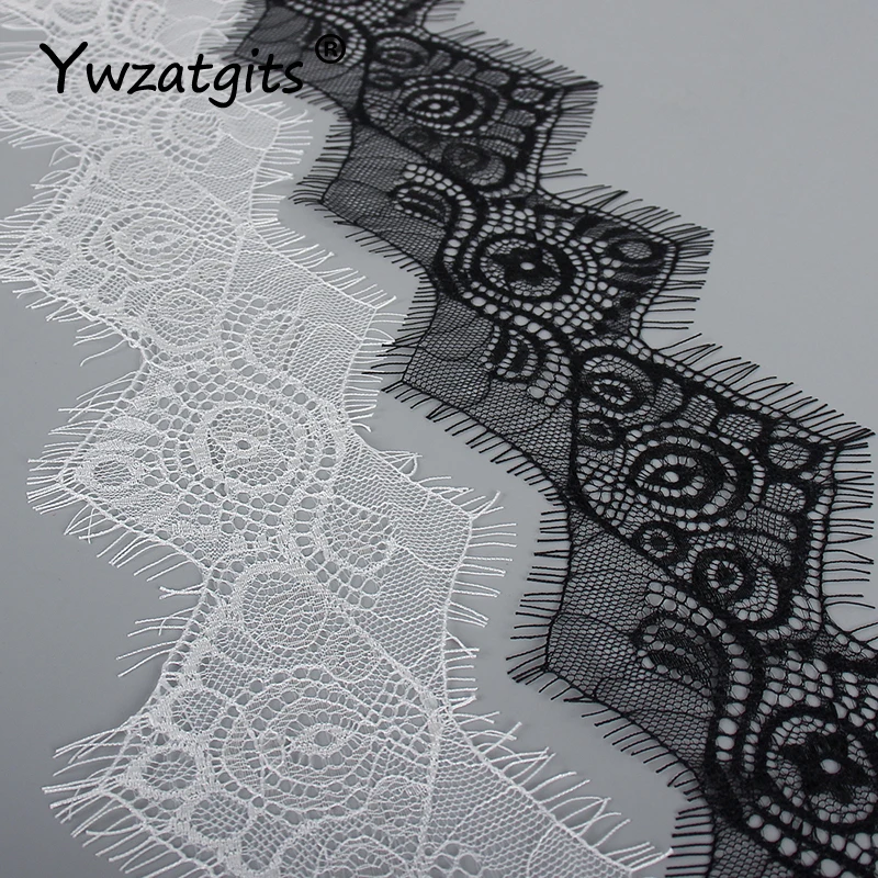 3 метра 7 5 см белый черный кружево для ресниц лента тесьма вышитая отделка ткань
