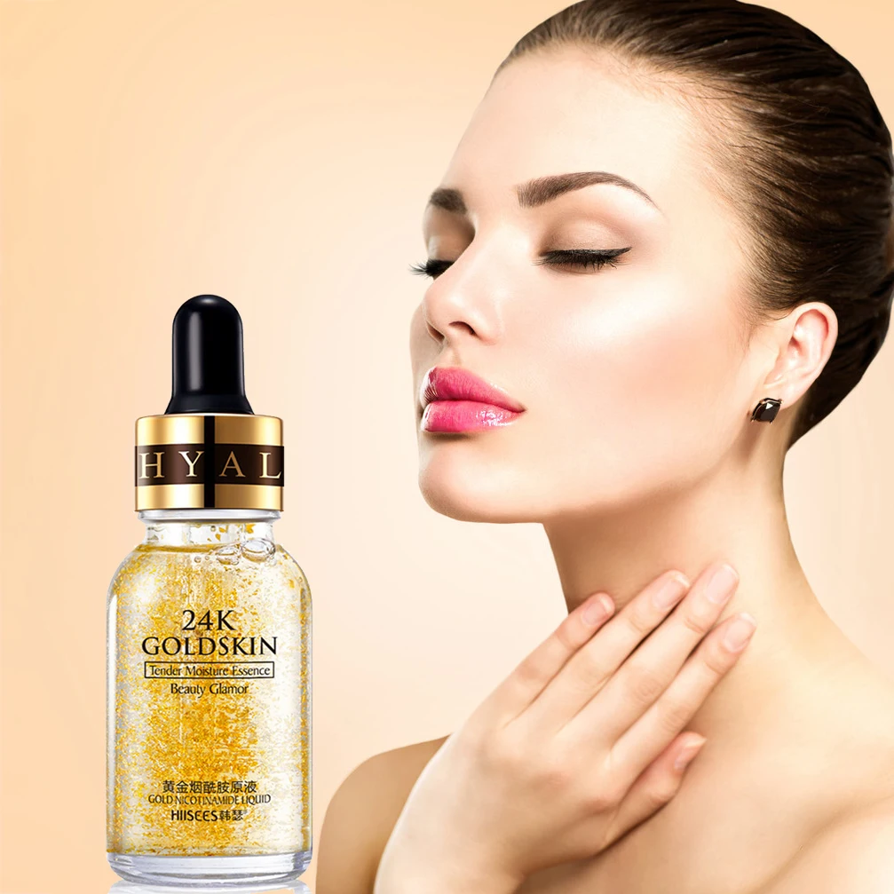 

24K Gold Snail Whiten Moisturize Face Serum Hyaluronic Acid Anti Aging Anti Wrinkle Shrink Pores Facial Skin Care Cosmetics