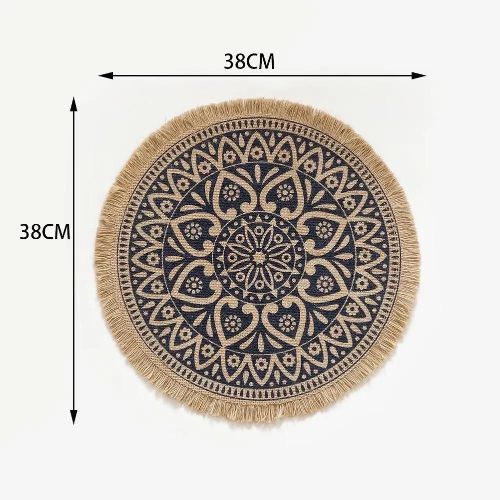

Coffee Cup Mats Embroidery Table Placemat Nordic Style Heat Mat Non-Slip Insulation Decoration Furniture Placemat L1K6