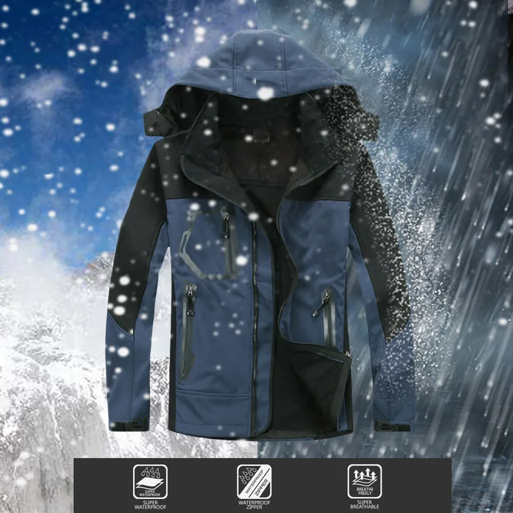 SAGACE мужская зимняя куртка утолщенная повседневная Спортивная с капюшоном