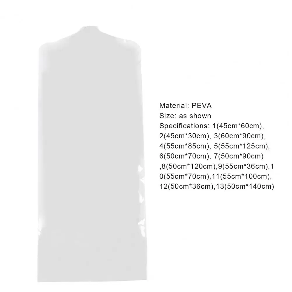 

60% Dropshipping!!Clothes Bag Transparent Reusable PEVA Transparent Clothes Suit Cover for Wardrobe