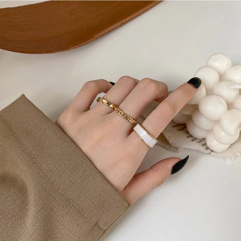 

GS New Korean 3PCs/Set Open Ring Fashion Female Fashion Jewelry European and American For Women Wedding Party Sexy Ring Gifts