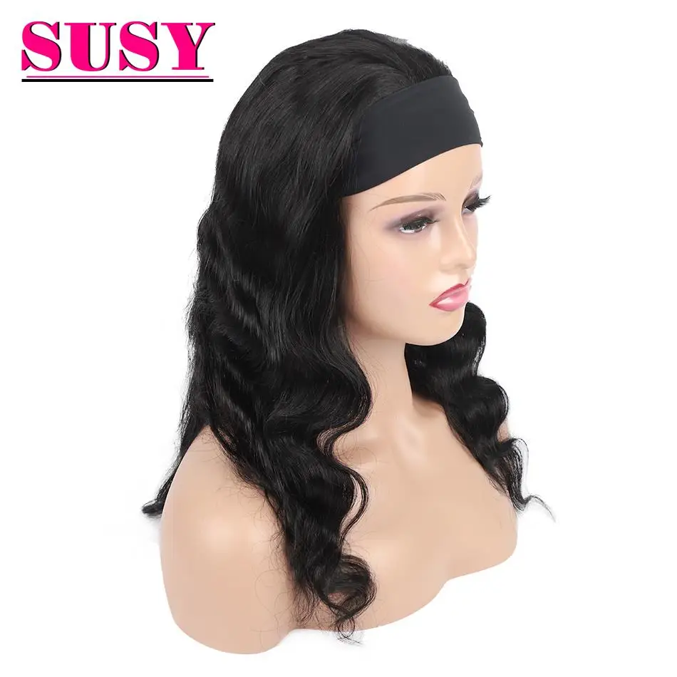 Лента для волос парики Humain манекен шарфа парика длиной 28 дюймов Пряди