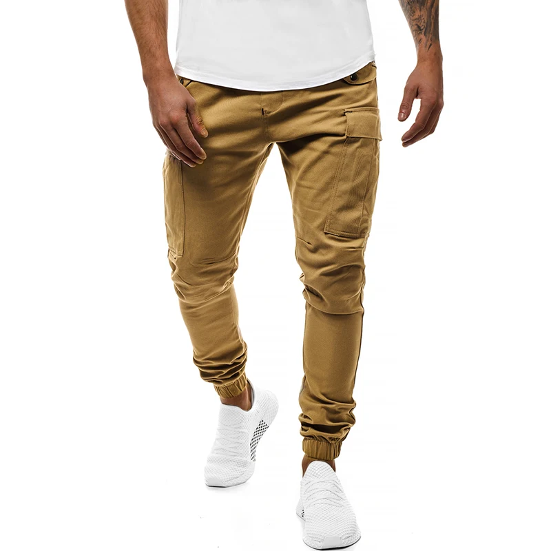 

Men New Side Pockets Pencil Pants Joggers Vogue man Casaul long Pants Ankle-Tied Cargo Pants Sportswear daily wear Harem Pants