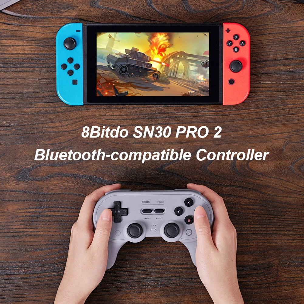 Bluetooth-Compatible Controller Wireless Gamepad Vibration Clear 8Bitdo SN30 PRO 2 for PC Switch Android | Электроника