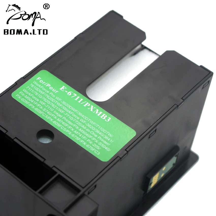 Резервуар для обслуживания чернил T6711 Epson 7715DWF 7710DWF 7720DTWF 7721DTWF 7110DTW 7610DWF 7620DTWF 3620DWF