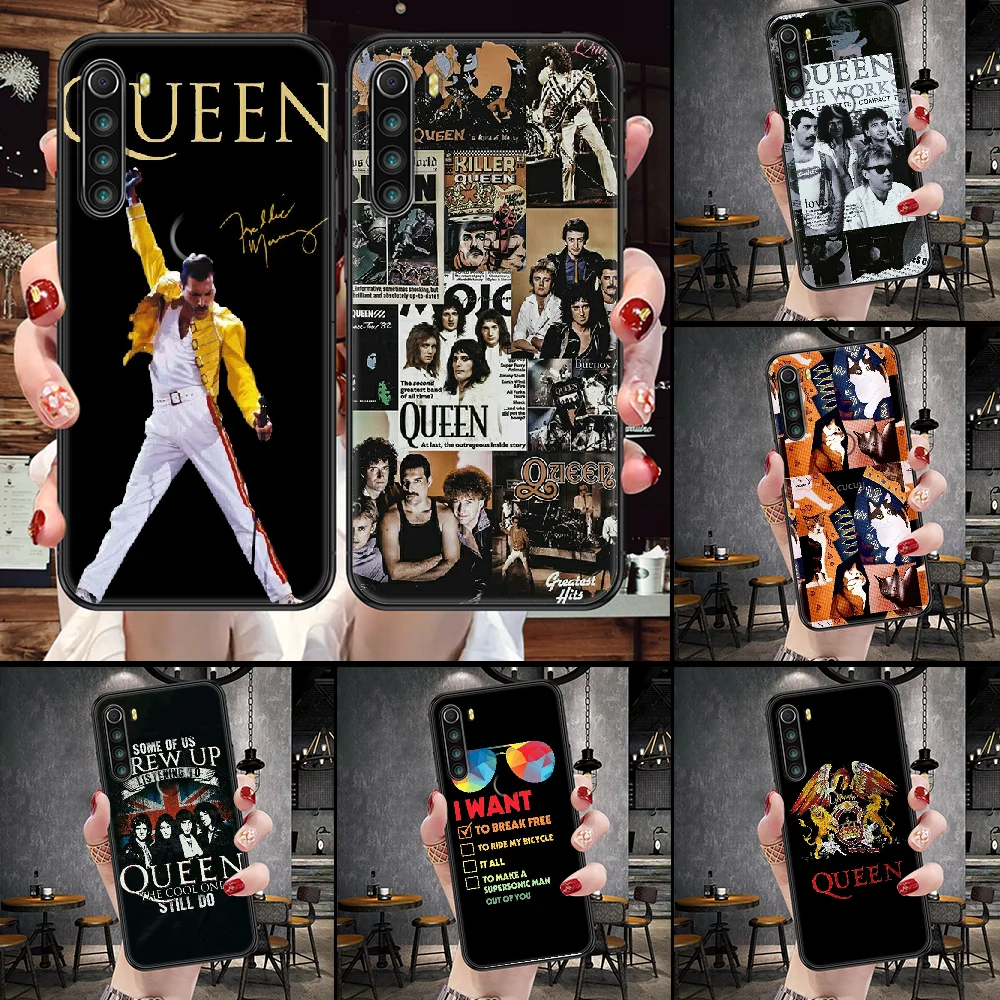Freddie Mercury Queen band чехол для телефона Xiaomi Redmi Note 7 8 9 10 7A 8T 9A 9T 9S 10S Pro черный красивый