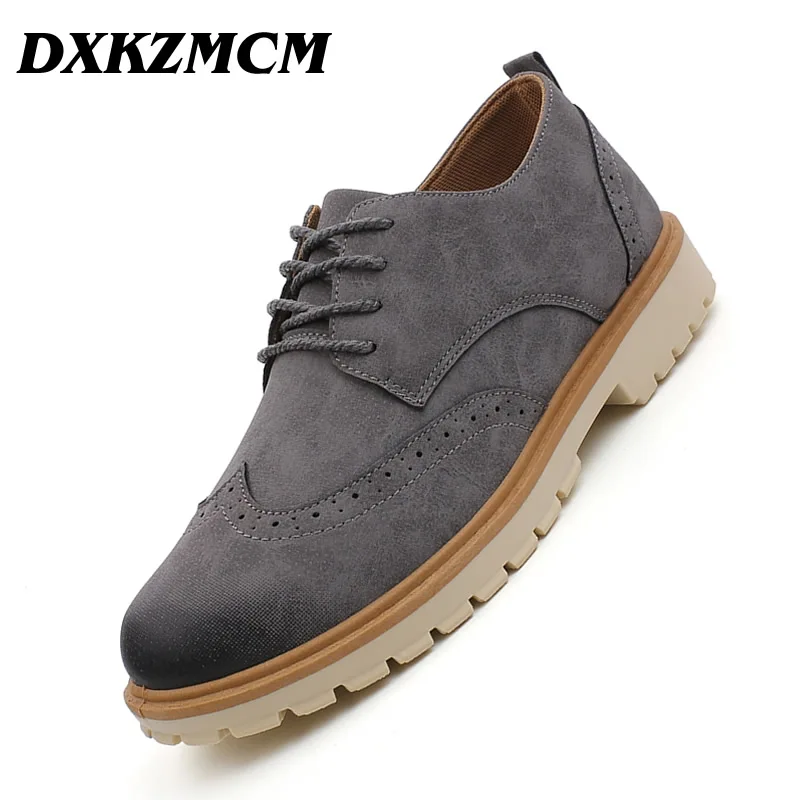 Удобные мужские кожаные оксфорды удобная повседневная обувь для инструментов |