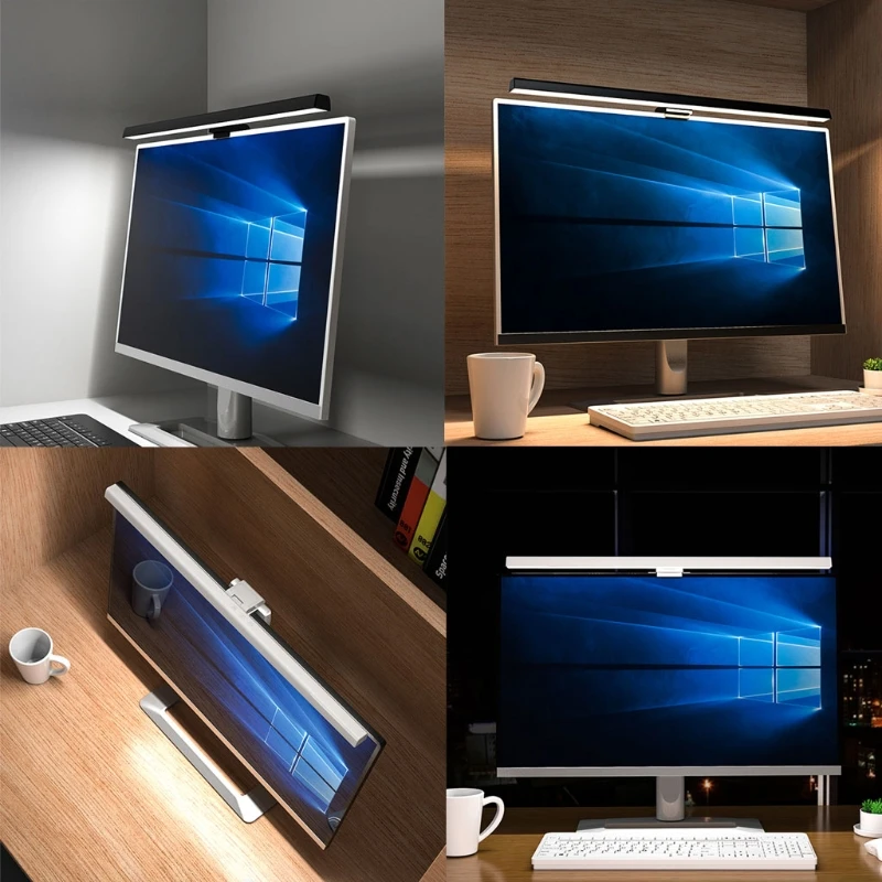 

Screenbar Light Desk Lamp Computer Laptop USB LED Light Desk Lamp Reading Adjustable LCD Monitor Screen Light Bar X7JC
