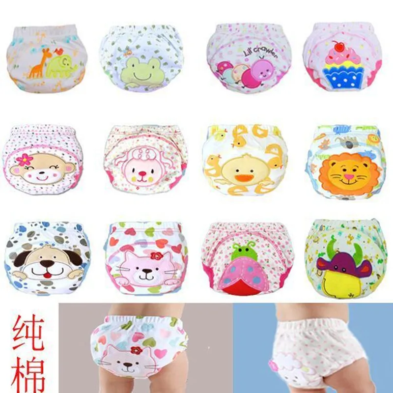 2 шт./лот Детские тренировочные брюки подгузник моющийся хлопковая обучения же