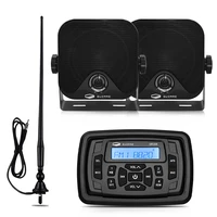waterproof marine audio radio stereo bluetooth receiver car mp3 player for atv yacht motorcycle4 marine speakerfm am antenna