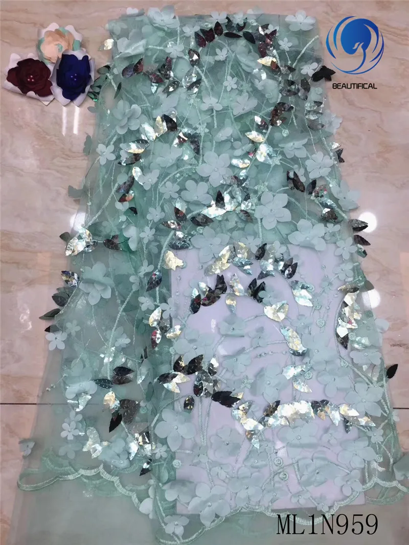 Красивый Тюль африканская 3d кружевная ткань французская Тюлевая сетчатая