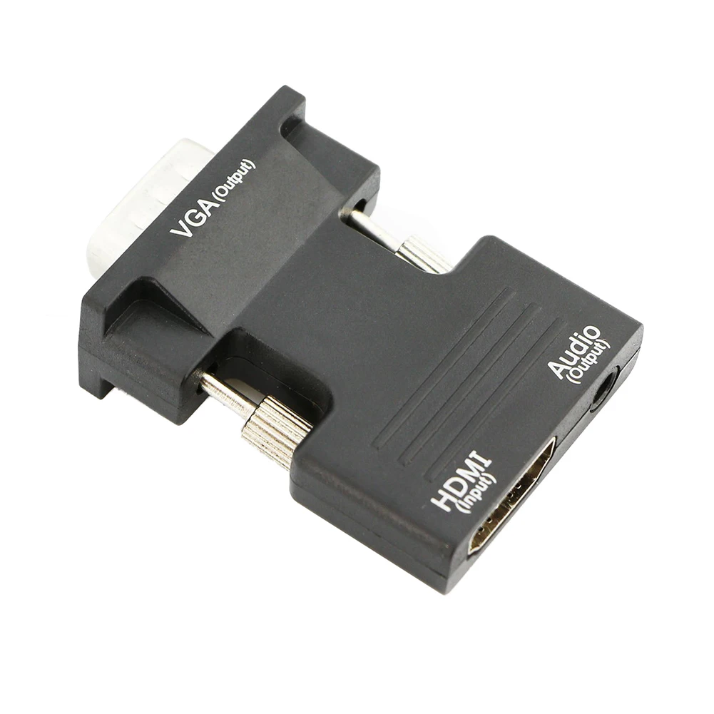 

HD 1080P HDMI-compatible to VGA Adapter Digital to Analog Audio Video Converter for PC