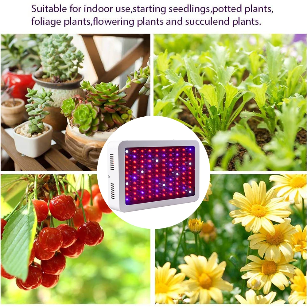 

LED Grow Light Bulbs Full Spectrum Dual-Chip UV IR Red Blue White Hydroponic Growing Lamp for Seed Starting Greenhouse Vegetable
