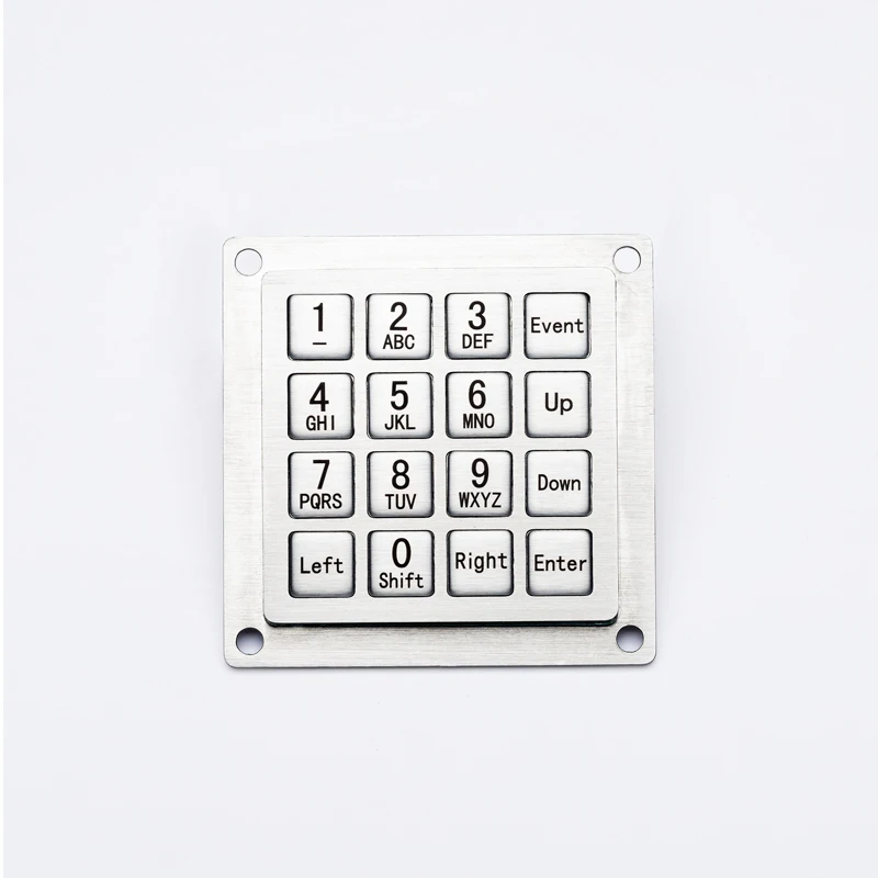 16 Keys Waterproof Access Control ATM Terminal Vending Machine 4X4 Stainless Steel Industrial Numeric Rugged Metal Keypad | Компьютеры и