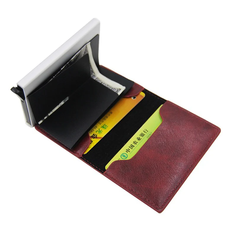 Мужской тонкий кошелек с Rfid защитой и отделением для карт|Держатели карт