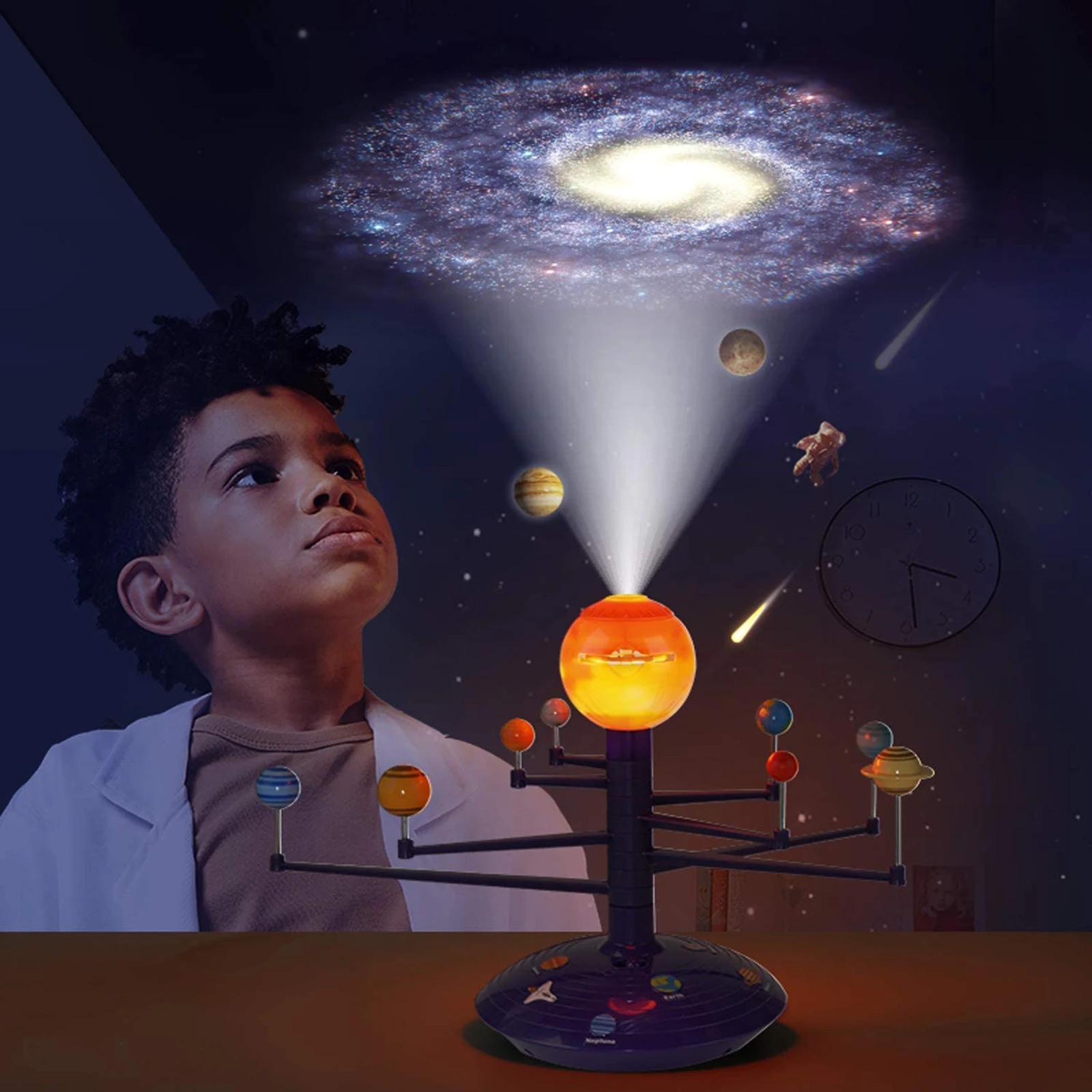 

1 Set Solar System Planetary Voice Projector Rotate Adjustment Clarity Explore Space Educational Tool Solar System Mini Figurine