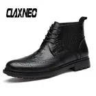 CLAXNEO мужские ботинки из натуральной кожи, броги, мужские дизайнерские аллигаторские ботинки, мужские зимние ботинки, плюшевые меховые теплые ботинки челси