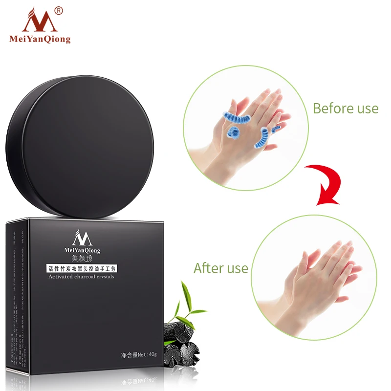 Бамбуковый уголь 99.9% антибактериальное мыло ручной работы портативное