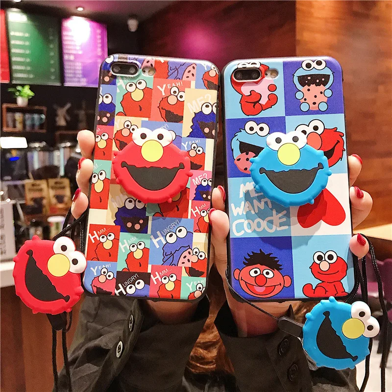 Новый креативный ремешок чехол для телефона iPhone X XS XR XSMax 8 7 6 6S PluS мультяшный кулон