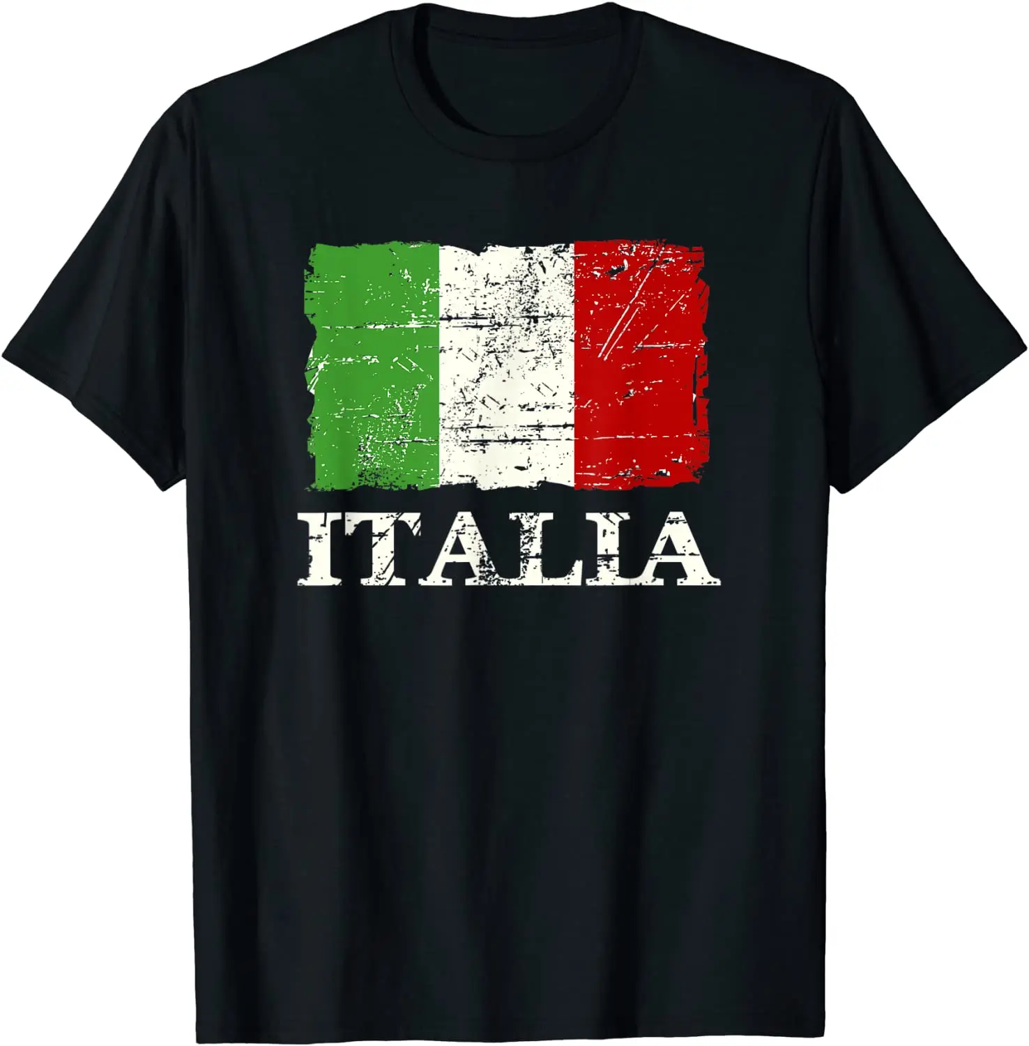 

Italian Vintage Flag T-Shirt Italy Retro Banner Ensign Men's T-shirt