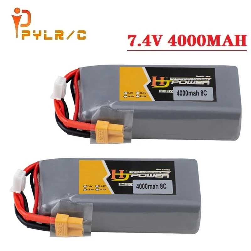 

1/2/3/5pcs Battery for HJ TX16s TX18s Model airplane remote control 7.4V 4000mAh Lipo battery for TX16s TX18s Drone