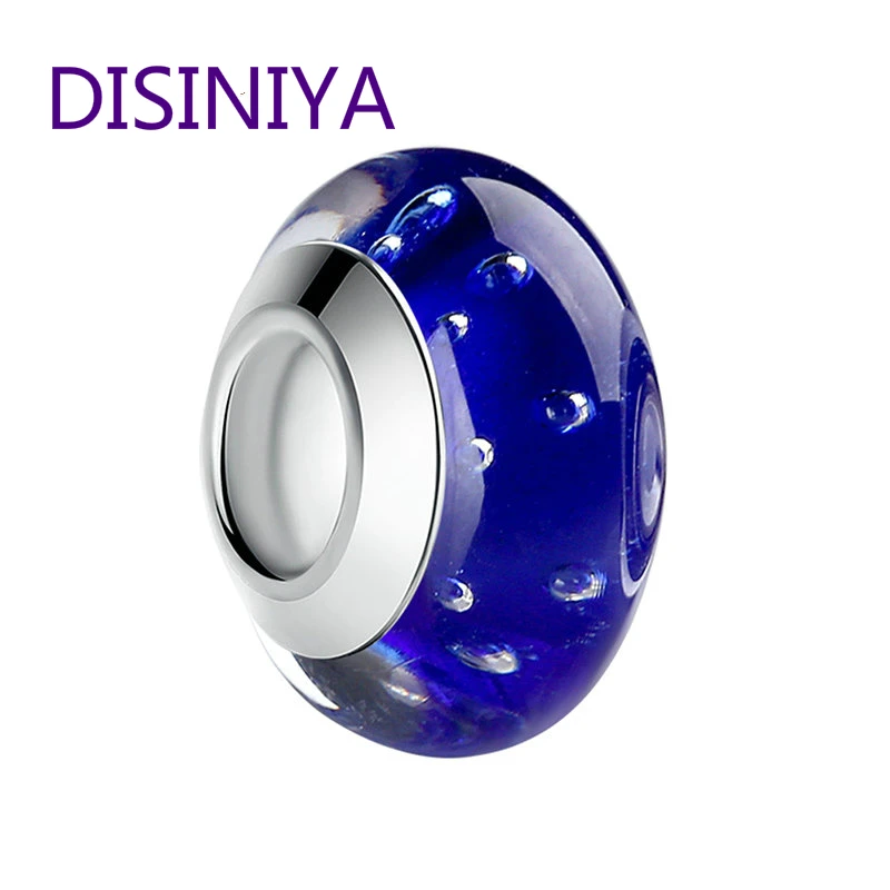 DISINIYA, новинка, высокое качество, 4 цвета, опт, серебряный цвет, муранские стеклянные бусины сделай сам, ремесло для женщин, браслеты, модное ювелирное изделие, PA6361