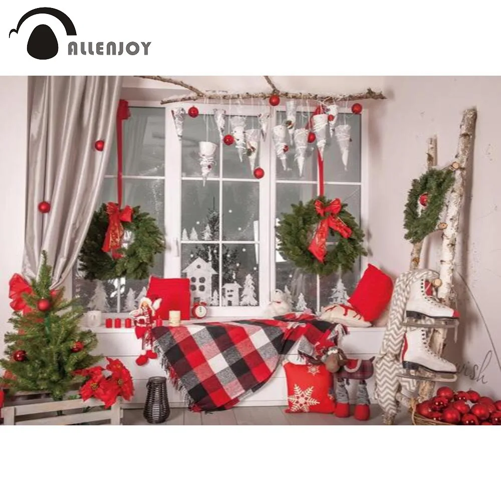 Фон для студийной фотосъемки Allenjoy с изображением рождественской вечеринки