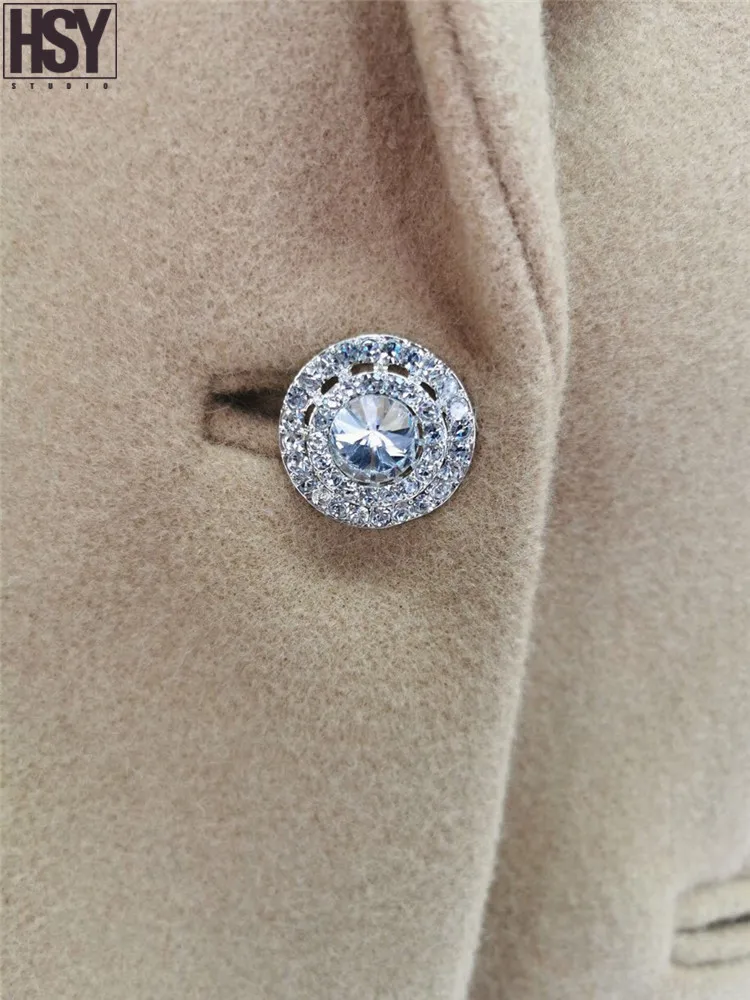 【HSY】2019 осенне-зимний Новый Женский Повседневный шерстяной костюм куртка