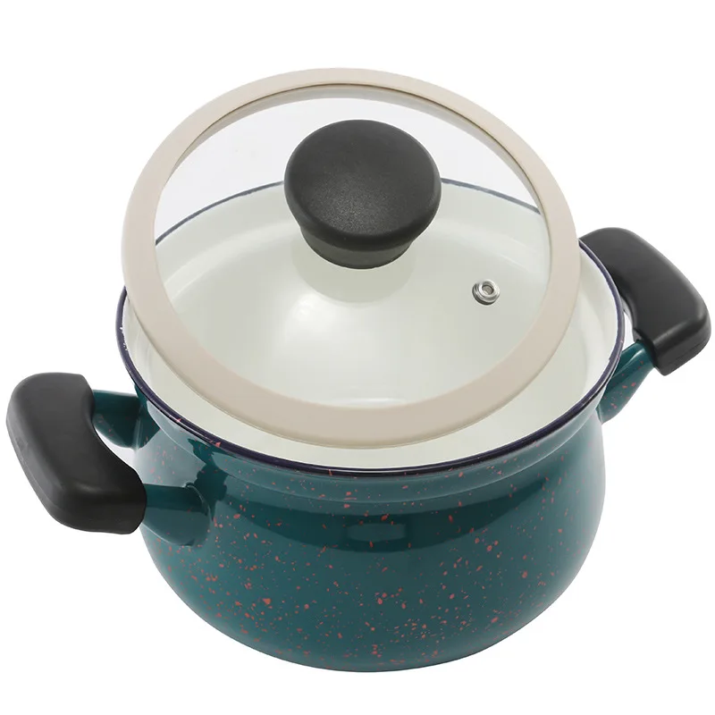 Многофункциональная суповая кастрюля эмалированная с закаленной эмалью