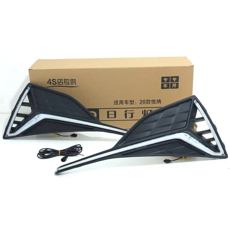 Автомобильный бампер головной светильник Elantra Дневной 2020 ~ 2021y DRL автомобильные