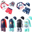 UPF50 + детский купальник, купальный костюм для детей 2-11 лет, детский купальник с длинным рукавом, УФ Одежда для мальчиков, пляжная одежда