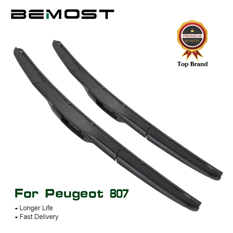 

BEMOST Car Natural Rubber Windscreen Wiper Blades For Peugeot 807 ,2002 2003 2004 2005 2006 2007 2008 2009 2010 Fit U Hook Arm