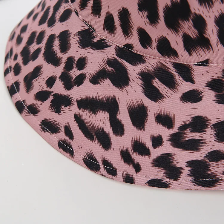 

Ladies Bucket Hat Fisherman Hat Double-sideGirl Leopard Print Fashion Men's Sun Hat Leisure Sunshade Beach Fishing Summer Travel