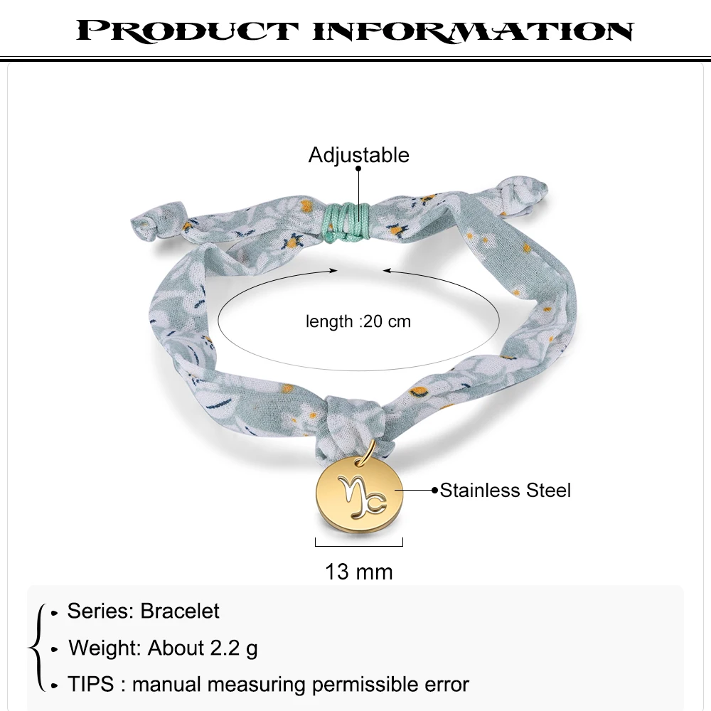 JewelOra модный гороскоп Знак зодиака браслеты из нержавеющей стали для женщин Овен
