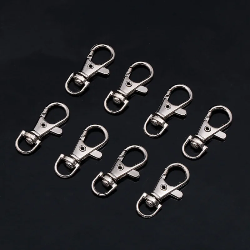 3 шт. оптовая продажа серебряные Родиевые застежки-карабины зажимы крючок для