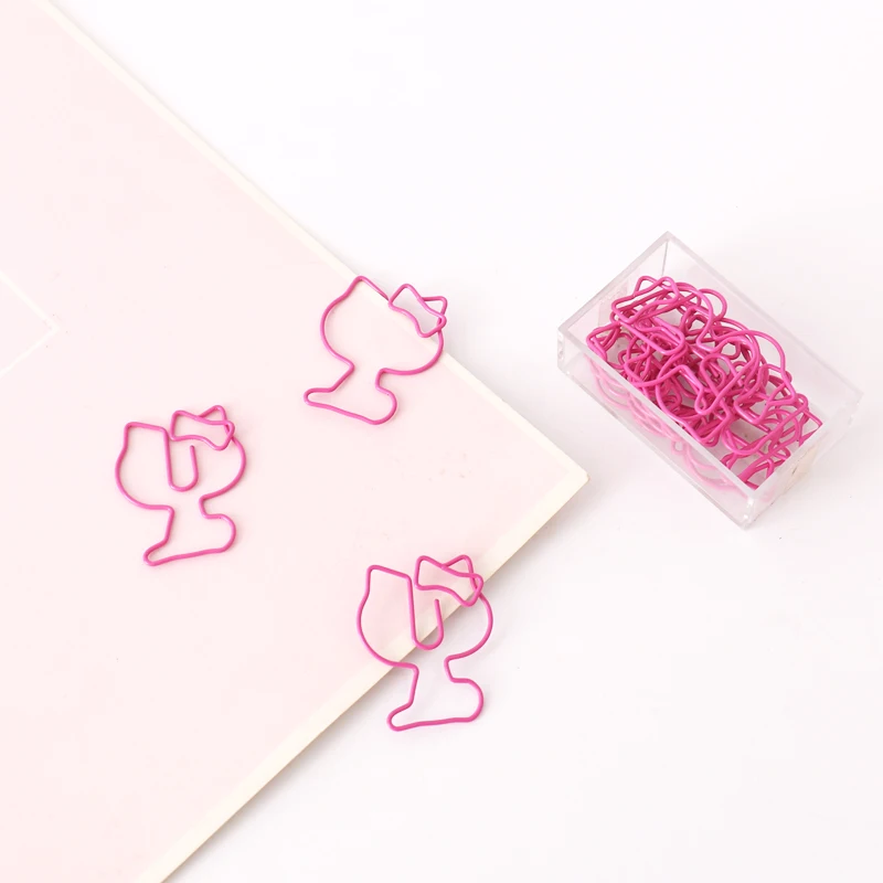 

Rose Cat Modeling Paper Clip Cat Shape Bookmark Decorative Pin Cute Paper Clips Decorative Metal Clip Klips Material Oficina