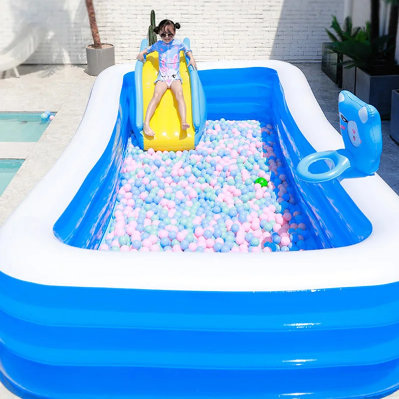 Надувной бассейн водная горка для помещений и улицы Шариковая яма детская