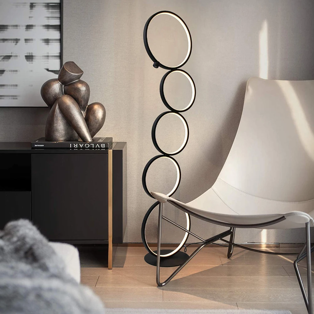 

Modern Creative Led Ring Floor Lamp For Home Decoration, Bedroom Bedside Lamp, Living Room Indoor Standing Lighting Equipment