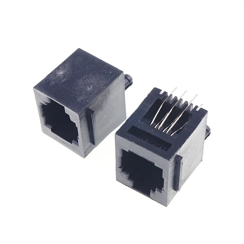 Разъем телефонный Однопортовый RJ11 RJ12 модульный разъем 6 шт. с вертикальным