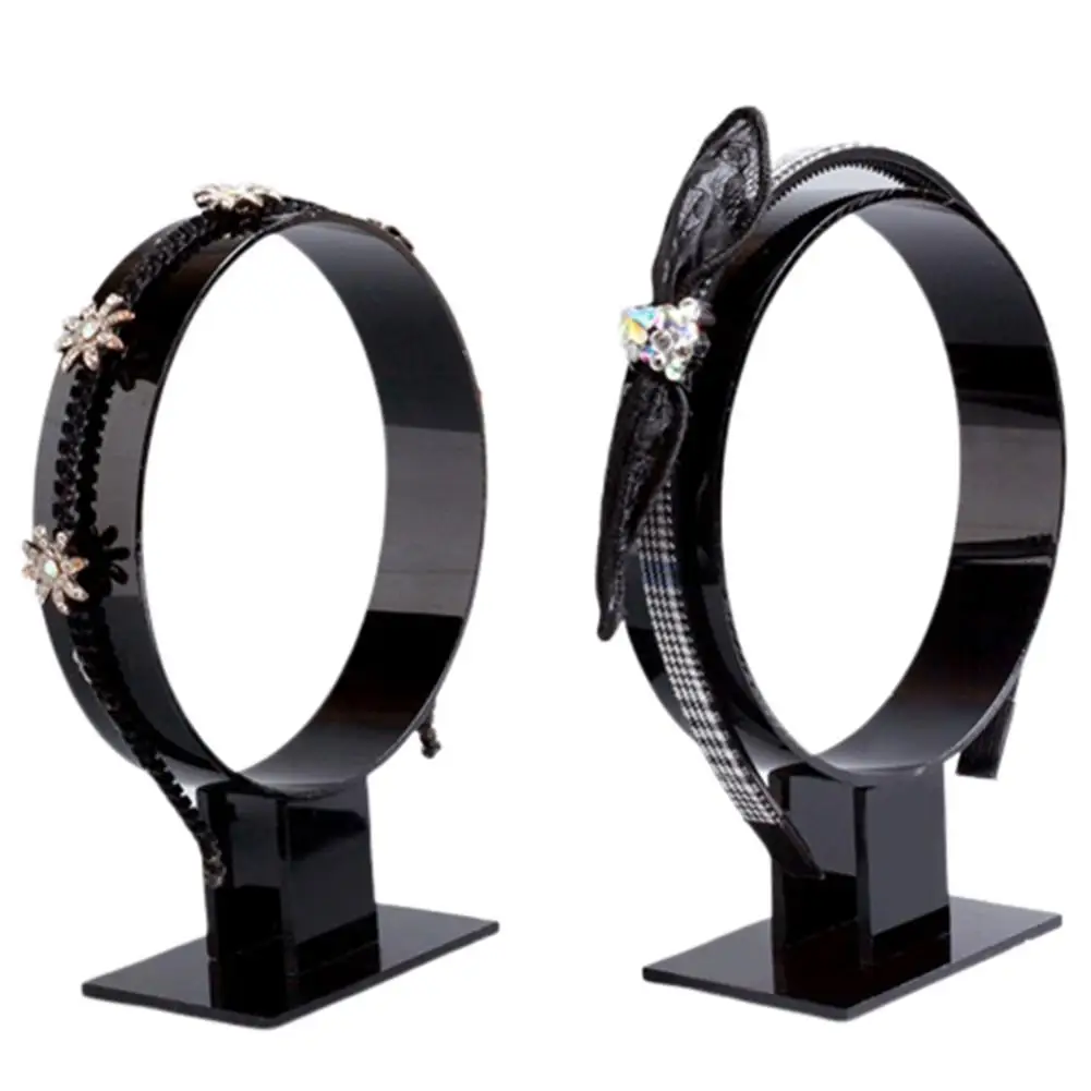 Черная прозрачная акриловая повязка на голову 2 шт. демонстрационная подставка