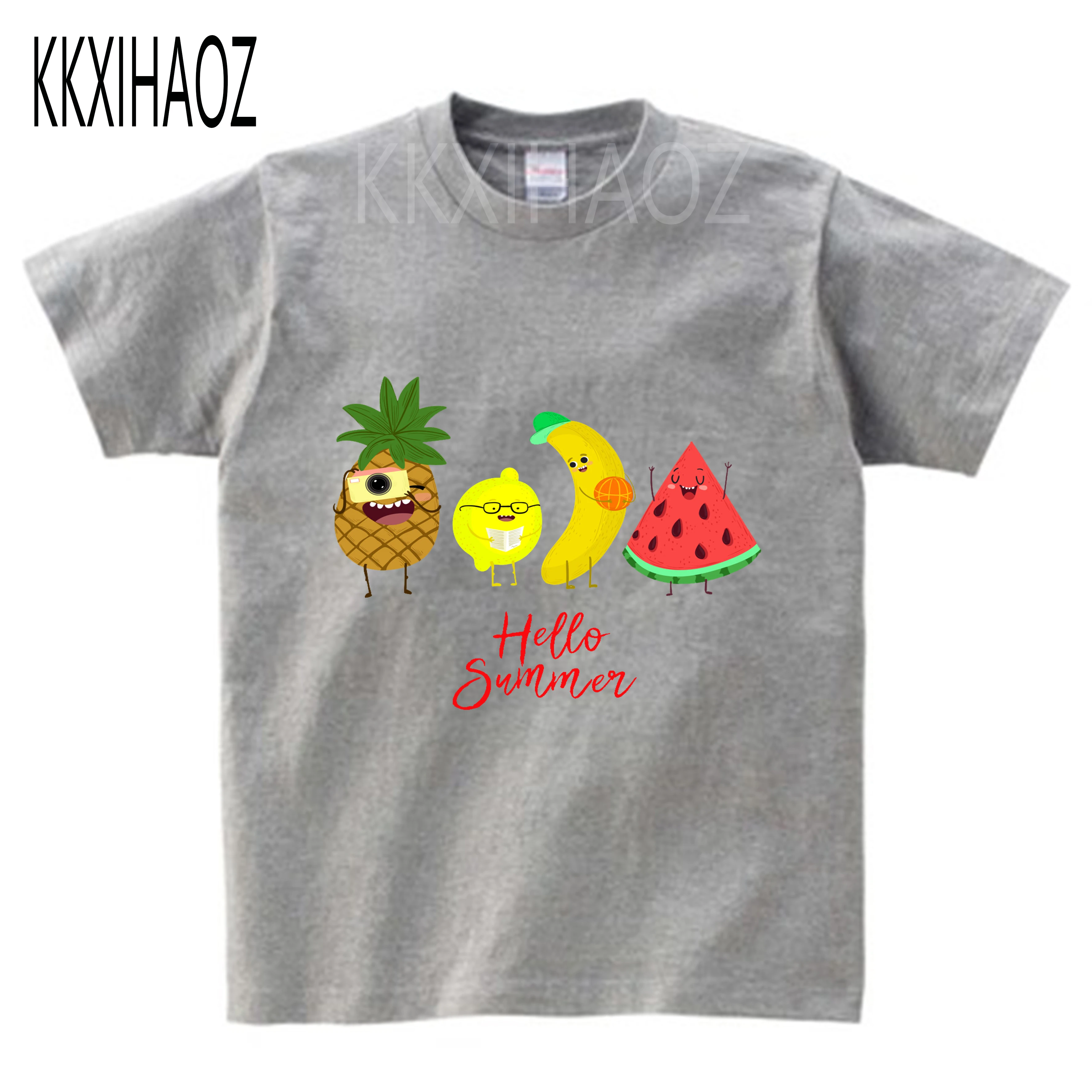

2020 New Toddler Baby Summer Boys T Shirt Kids Tops Cartoon Pineapple Pattern Girls T-shirt Boys Clothes Children T Shirts NN