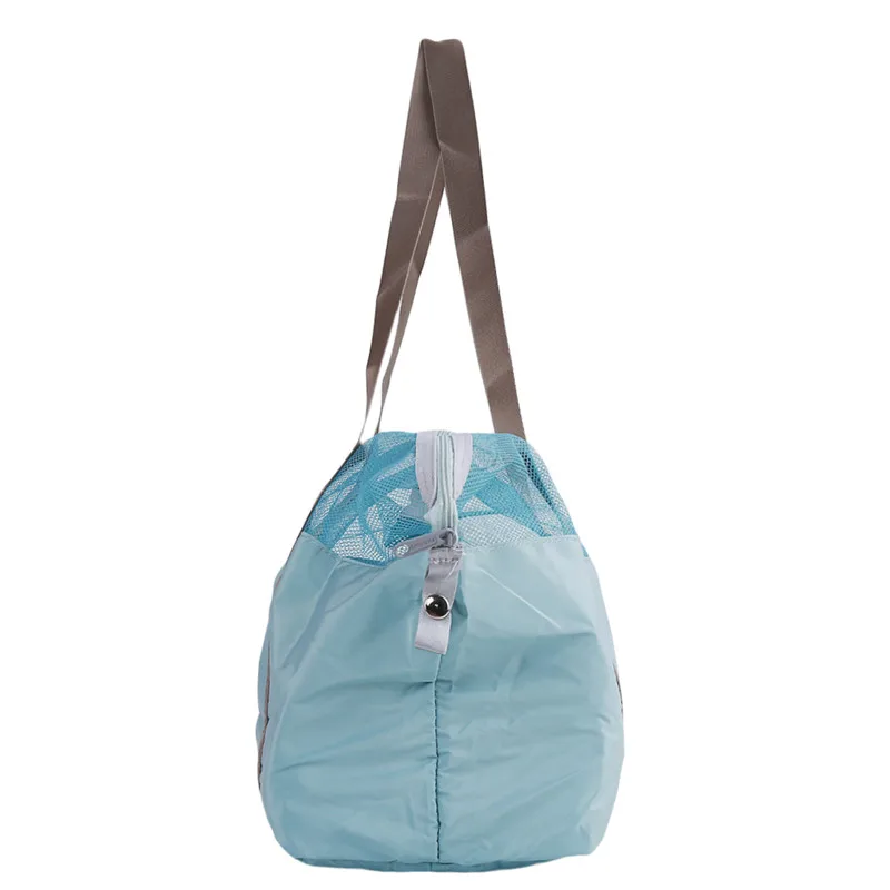 

Sports Travel Shoulder Bag Summer Fashion Beach Bag Mesh Island Swimming Bag Travel Large Capacity Clothing Folding Bag