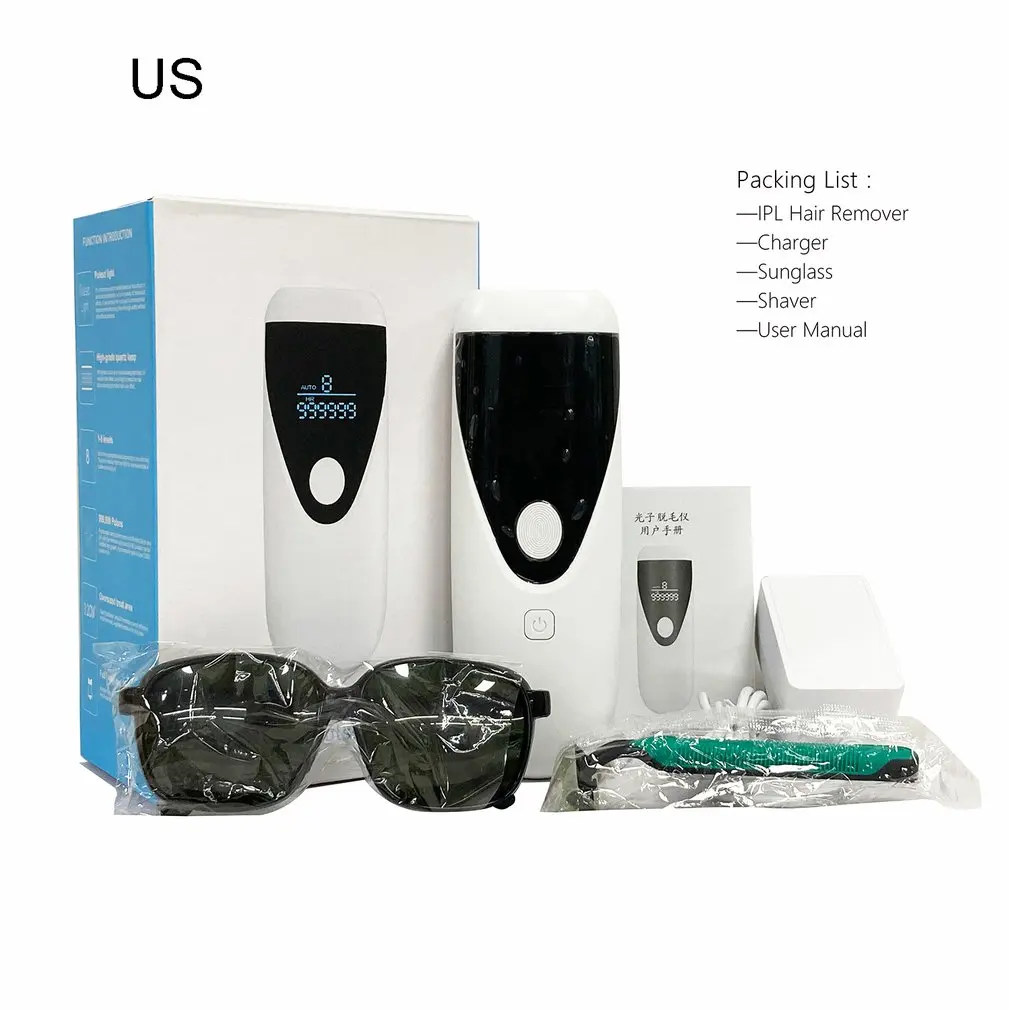 

Portable Hair Removal Epilator Flash Permanent Painless Whole Body Photoepilator Depilador Electric Body Epilator