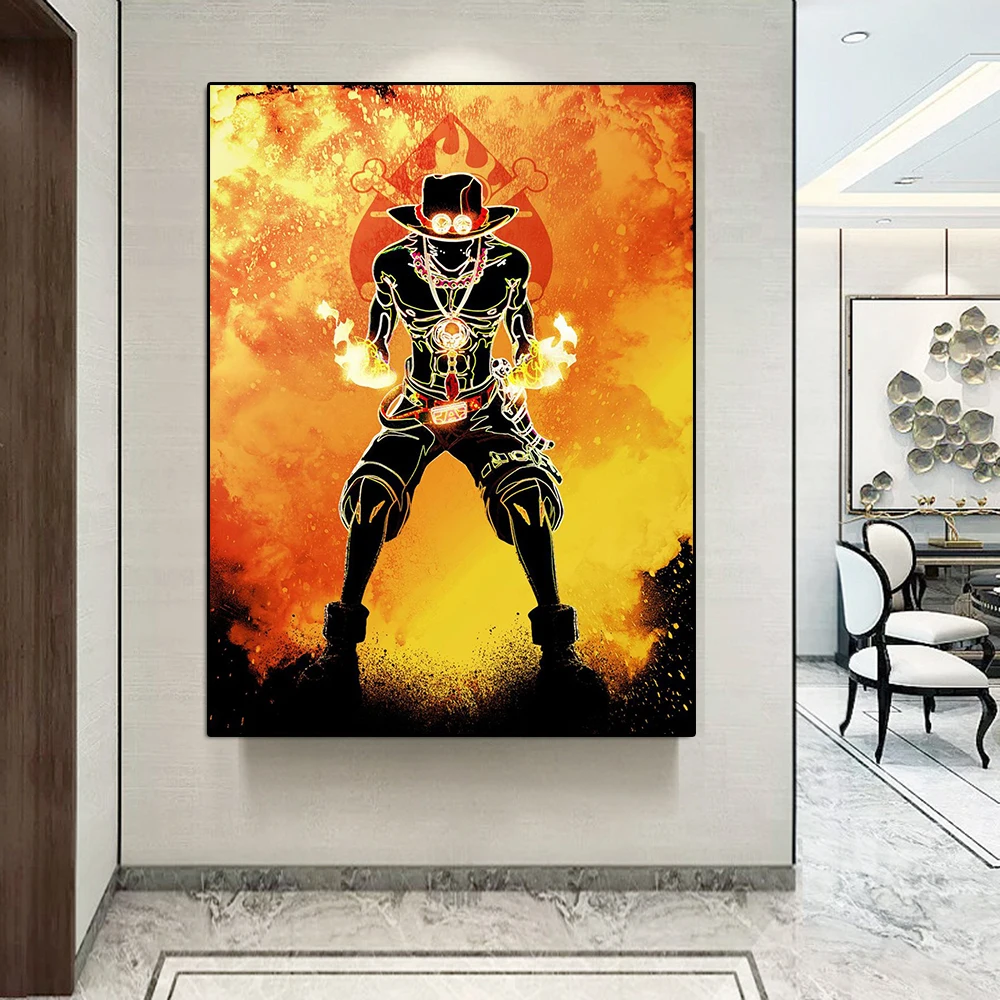 

Japanese Manga One Piece Poster And Print Abstract Luffy Anime Canvas Painting Modern Comic Wall Art Living Room Home Decoration