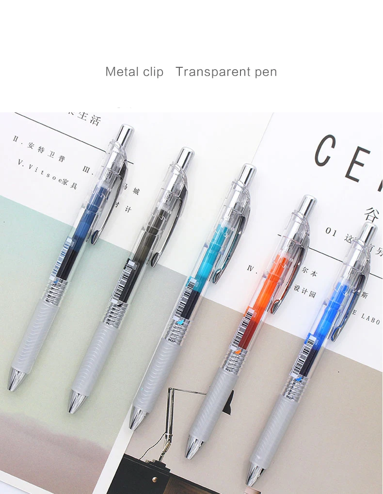 JIANWU Japan Pentel прозрачный цветной стержень сменный гелевый карандаш Ограниченная серия пресс-ручка BLN75 нейтральная ручка kawaii школьные принадлежности 0,5 мм