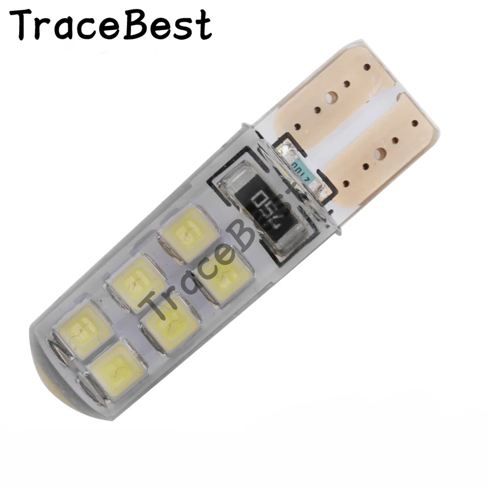 4 шт. Canbus без Ошибок T10 W5W 12LED лампы 2835 12SMD дальнего света автомобиля Авто сигнальные