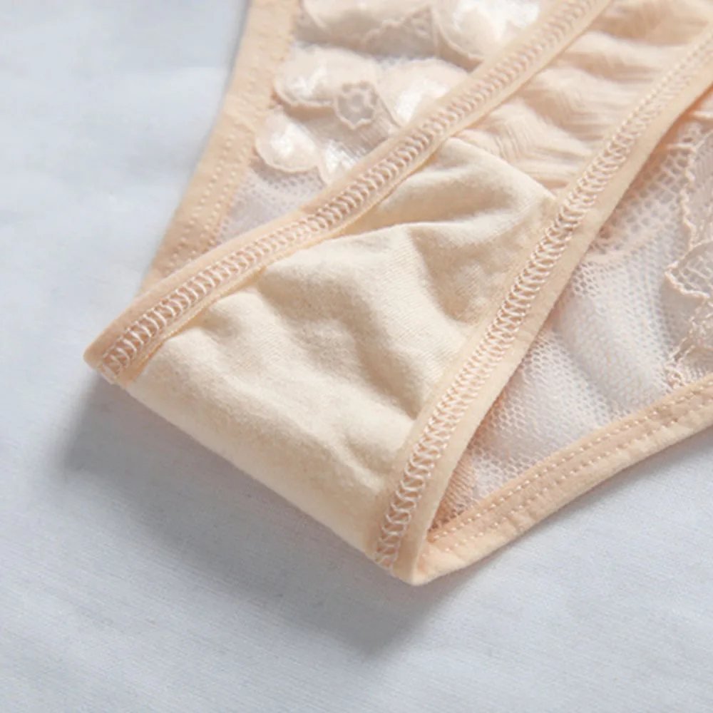 

Sexy Women Panties Ultra-thin Hollow Underwear Women Low Rise Transparent Lace Flower Panties Breathable ropa interior femenina