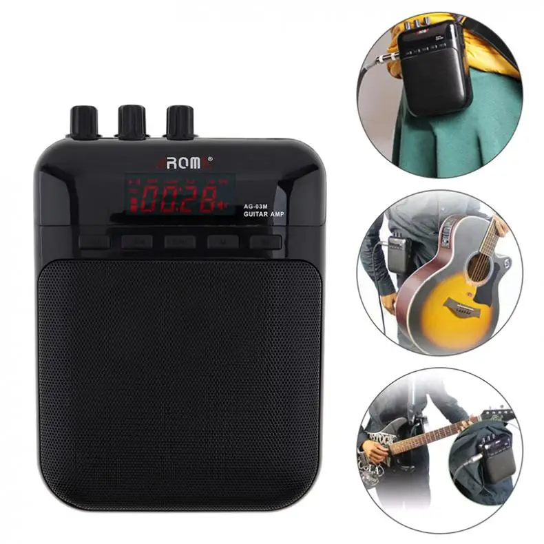 

5W Compact Portable Guitar Amp Recorder Speaker Multifunction Guitar Amplifier Support Microphone Input Recording Function Hot