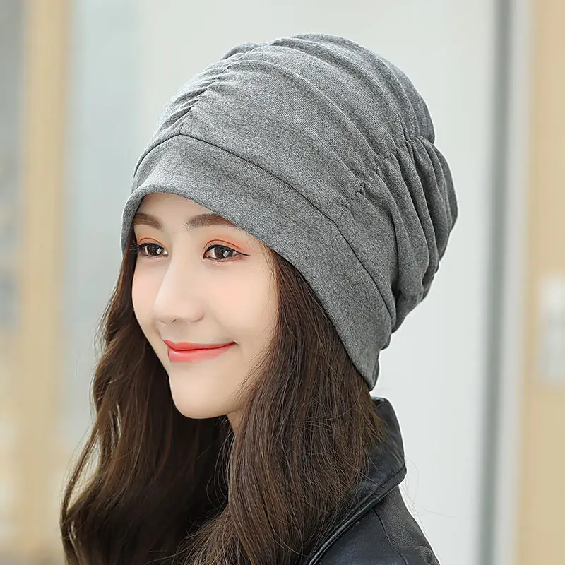 

spring autumn women chapeau pile cap windproof headscarves Bonnet peaked cap bucket hat beanie cap Bonnet Panama Hat for women